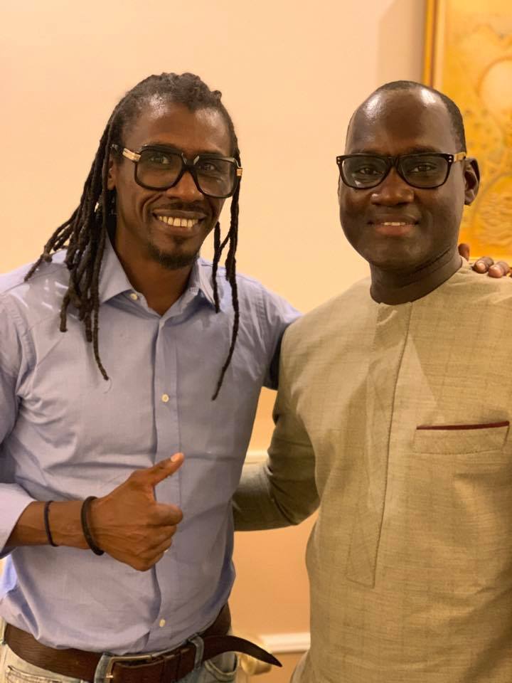 PHOTOS - Quand Aliou Cissé et El Hadj Diouf se retrouvent chez le milliardaire Babacar Ngom