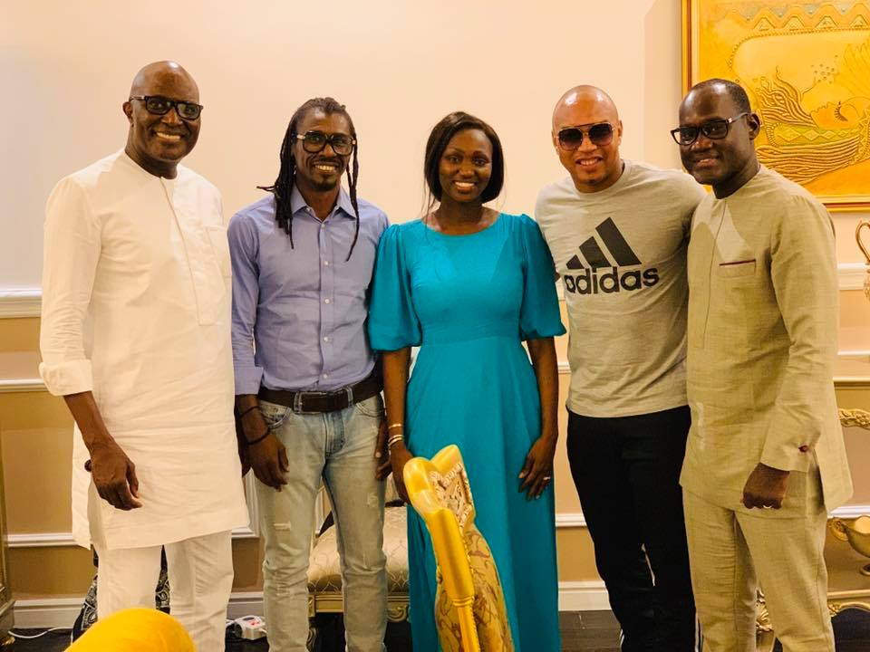 PHOTOS - Quand Aliou Cissé et El Hadj Diouf se retrouvent chez le milliardaire Babacar Ngom
