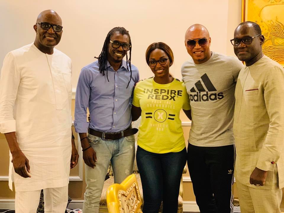PHOTOS - Quand Aliou Cissé et El Hadj Diouf se retrouvent chez le milliardaire Babacar Ngom