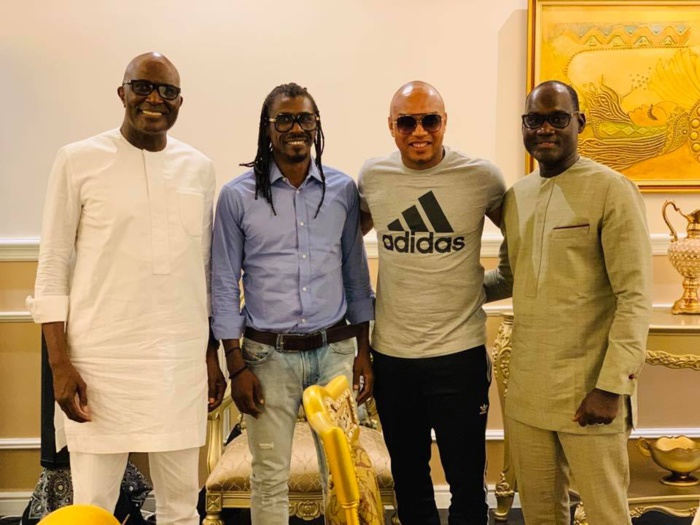 PHOTOS: Babacar Nom "réconcilie" El Hadji Diouf et Aliou Cissé