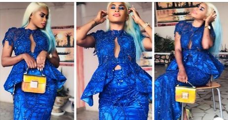 PHOTOS - Sagnsé Tabaski 2019: Marichou penche pour une robe bleue assortie de bretelles