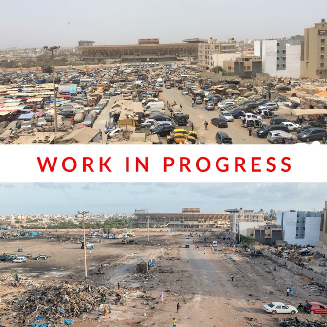 Le parking du stade Léopold Sédar Senghor après 2 jours de désencombrement. Le parking du stade Léopold Sédar Senghor après 2 jours de désencombrement.
