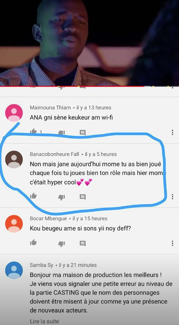 Korka, alias «Jeanne » dans la série « Moeurs » fait actuellement le Buzz sur les réseaux sociaux Korka, alias «Jeanne » dans la série « Moeurs » fait actuellement le Buzz sur les réseaux sociaux