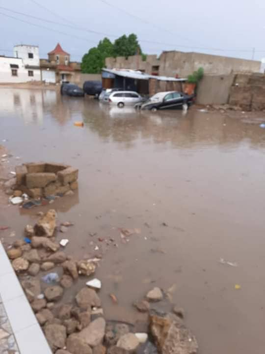 (Photos)- Kaolack: Les eaux de pluie engloutissent le bassin de rétention de Khakhoum