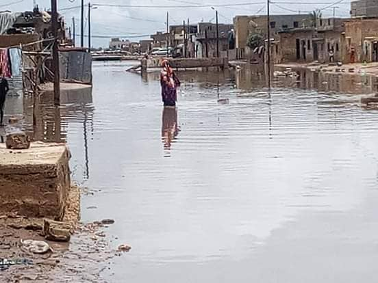 (Photos)- Kaolack: Les eaux de pluie engloutissent le bassin de rétention de Khakhoum