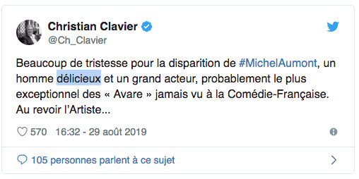 Étoile discrète du cinéma et géant du théâtre, Michel Aumont est mort à l’âge de 82 ans