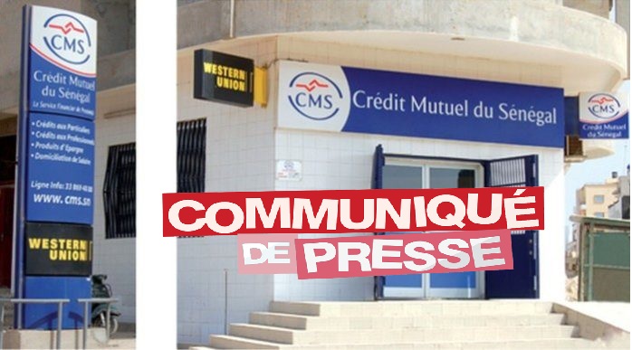 CREDIT MUTUEL DU SENEGAL - COMMUNIQUE DE PRESSE