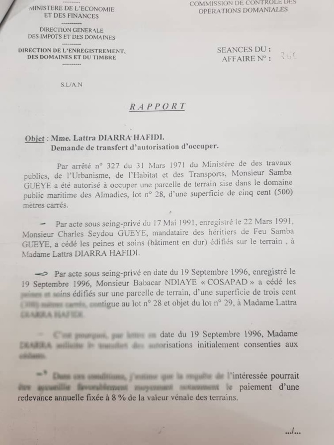 Sa « baraque » des Almadies érigée sans titre légal, démolie…: Me Moussa Bocar Thiam crie au scandale ( Documents ) Sa « baraque » des Almadies érigée sans titre légal, démolie…: Me Moussa Bocar Thiam crie au scandale ( Documents )