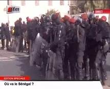 Devant les policiers, les manifestants scandaient "le peuple en a marre"