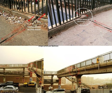 (Photo) Attention danger! Le pont de la Foire menace de s'affaisser