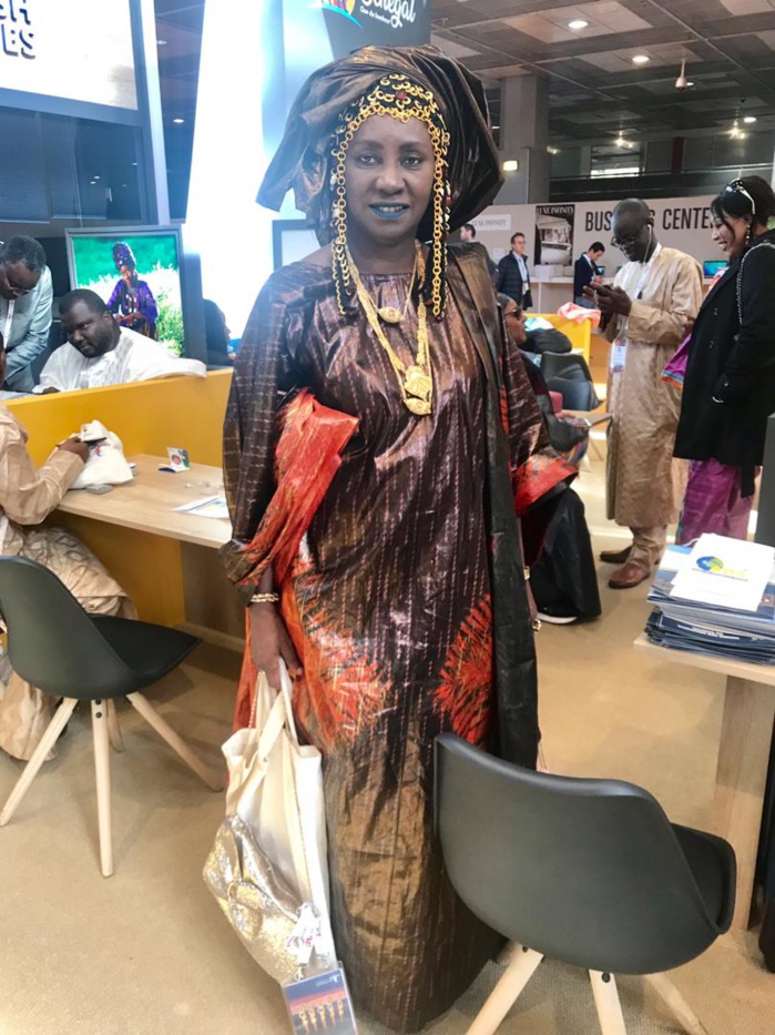 La costumiere Oumou Sy au salon du Tourisme IFTM Top Resa Paris 2019.