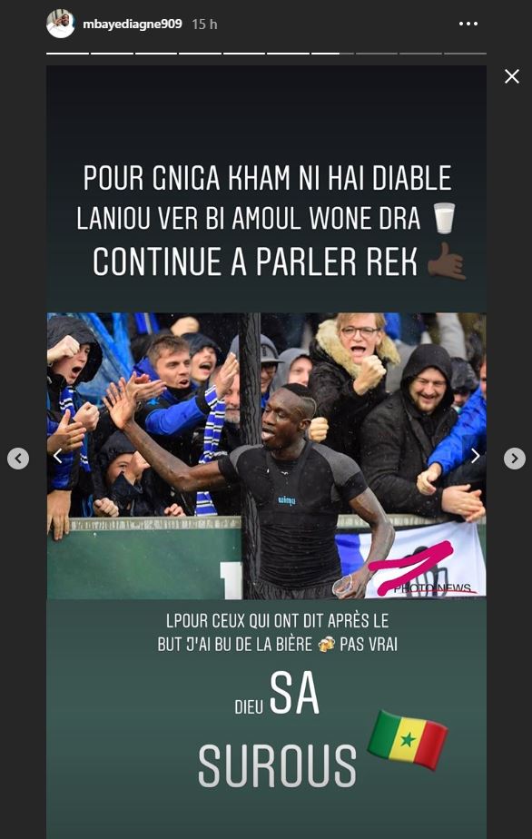 "Célébration avec de la bière": Mbaye Diagne laisse éclater sa colère