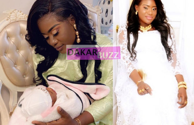 PHOTOS - Admirez les deux magnifiques tenues de la femme d'Abba No Stress lors du baptême de sa fille