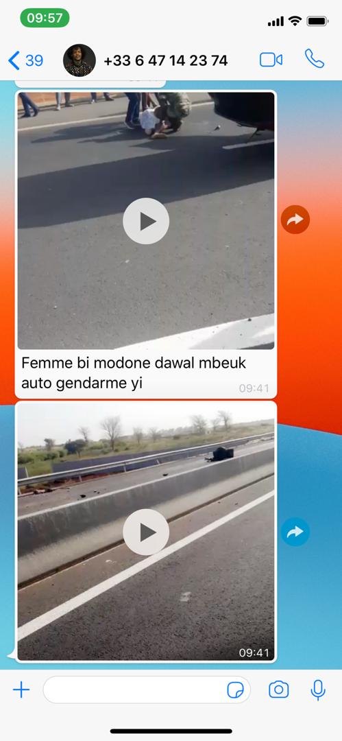 Urgent - Diass:  Un véhicule particulier percute une voiture de la gendarmerie et se renverse... (VIDEO)