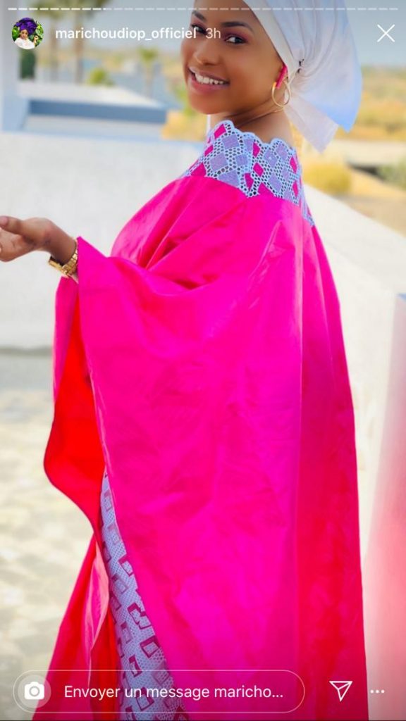 Admirez les dernières photos de Marichou, rayonnante en sagnsé sénégalaise