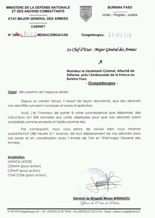 Burkina Faso: les mis en garde du chef d'Etat-major contre l'armée française Burkina Faso: les mis en garde du chef d'Etat-major contre l'armée française