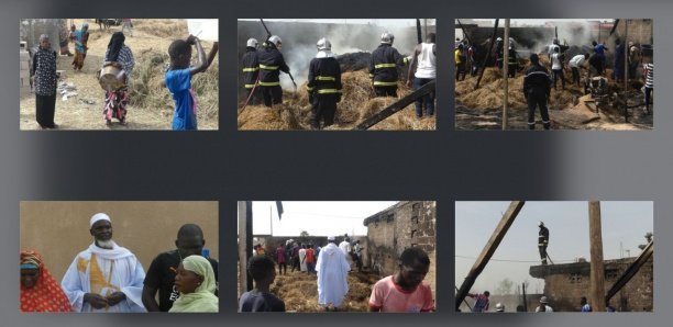 (Photos)- Kaolack : Incendie chez Imam Alioune Ndao