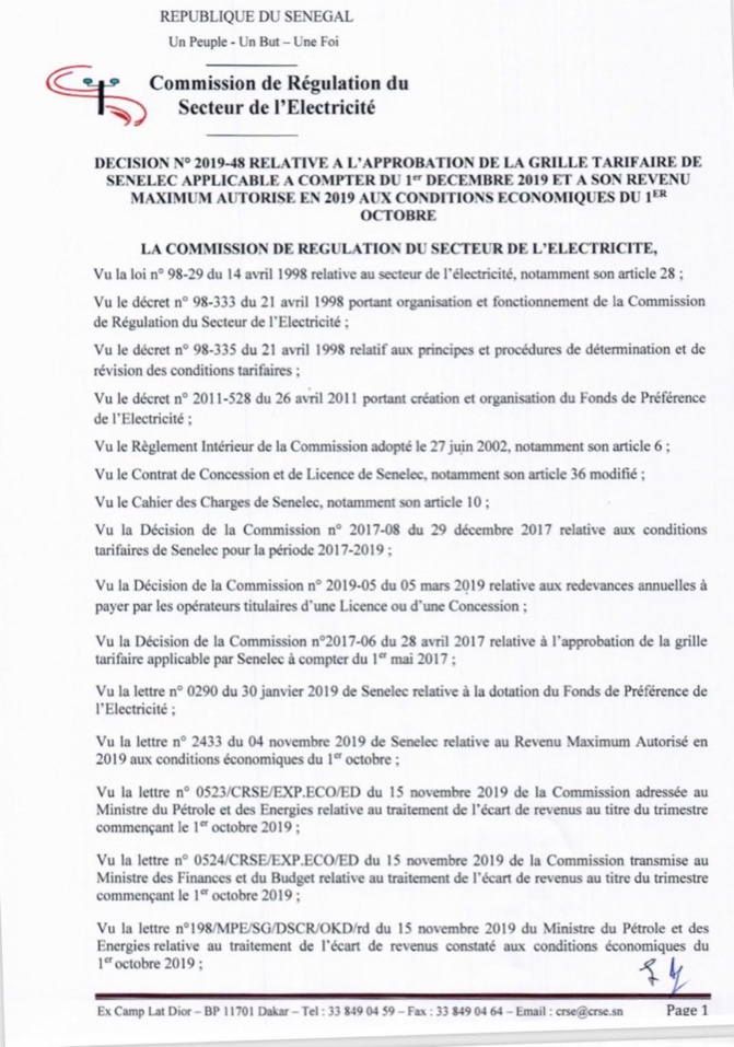 Hausse d’électricité: La Senelec détaille l’application des tarifs de 6% et de 10% Hausse d’électricité: La Senelec détaille l’application des tarifs de 6% et de 10%