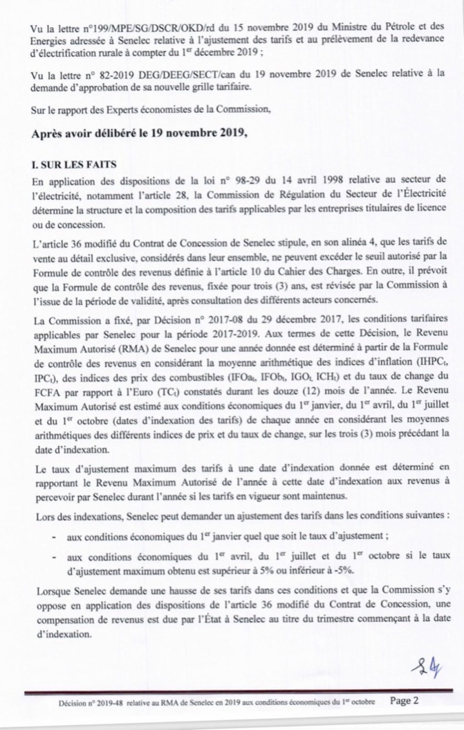 Hausse d’électricité: La Senelec détaille l’application des tarifs de 6% et de 10% Hausse d’électricité: La Senelec détaille l’application des tarifs de 6% et de 10%