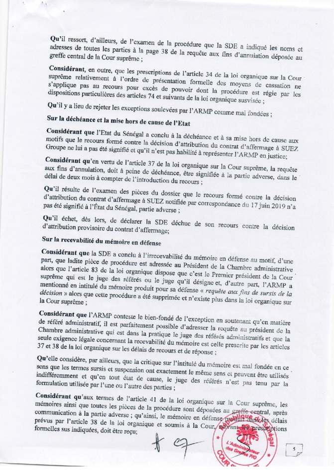 Contrat d’affermage de l’eau: Le Dg de l’Armp rétablit la vérité sur les prix proposés par la SDE et Suez