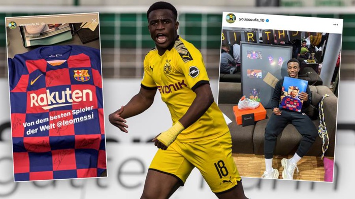 Lionel Messi surprend le jeune camerounais Moukoko avec un cadeau d’anniversaire. Ce dernier réagit !