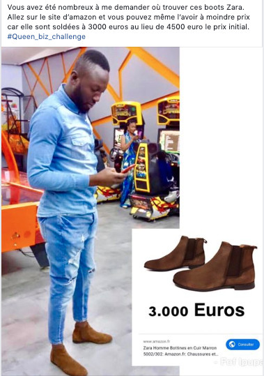 Chaussures à 475 000 FCfa, Queen Biz déclenche un challenge qui affole la toile