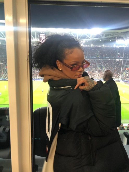 LDC – Juventus / Athletico: Rihanna était à Turin pour encourager son ami Cristiano Ronaldo (Photos)