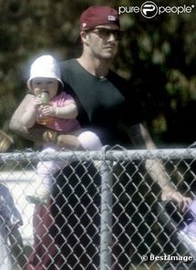 David Beckham : Un papa musclé pour sa fille Harper aux anges