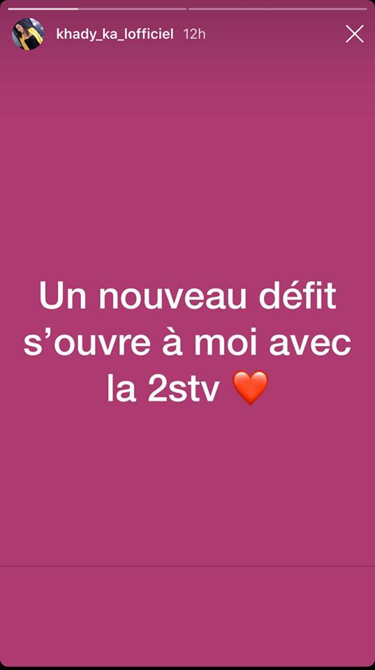 Après sa démission de la Sen Tv, Khady Kâ atterrit à la 2sTv Après sa démission de la Sen Tv, Khady Kâ atterrit à la 2sTv