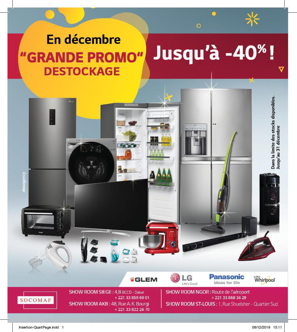 Spécial Destockage avec SOCOMAF - 40 %