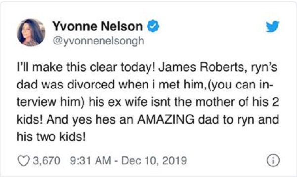 Yvonne Nelson maudit un de ses fans qui évoque le nom de sa fille Yvonne Nelson maudit un de ses fans qui évoque le nom de sa fille