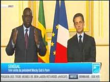 Conférence de presse des présidents Macky Sall et Sarkozy