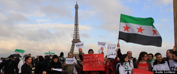 "Vague blanche" à Paris pour dire "stop" aux massacres en Syrie - PHOTOS