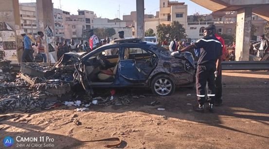 (Photos/VIDEO): Accident à hauteur du stade LSS