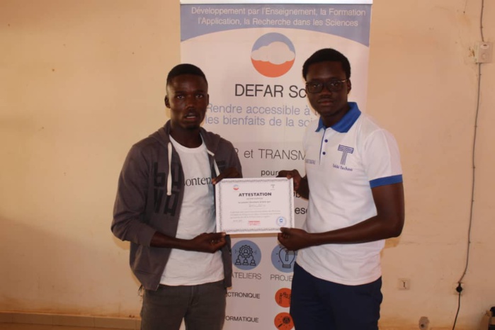 DEFAR Sci avec TEKKITECHNO à Linguère: Cérémonie de clôture de la première édition des 48h d'initiation en Design et aux objets connectés