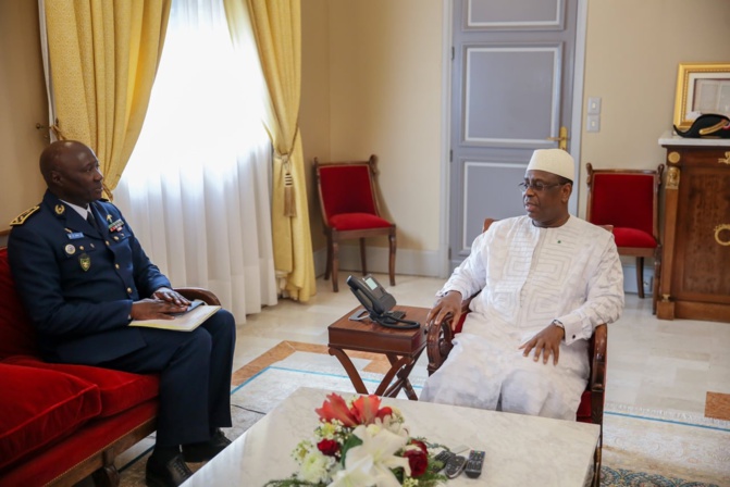 Palais: le nouveau CEMGA Birame Diop reçu par Macky Sall