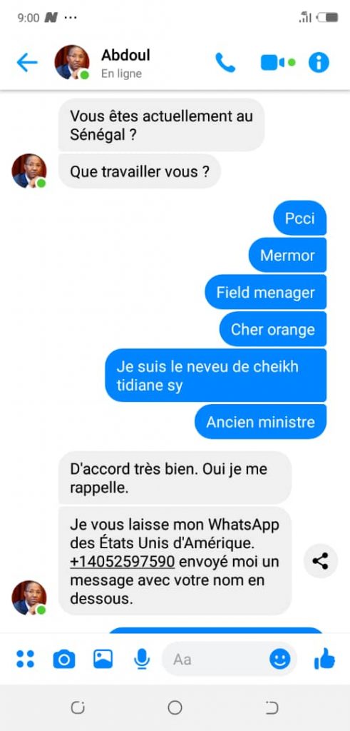 PHOTOS – Usurpation identité: Abdoul Mbaye coince un arnaqueur sur Facebook