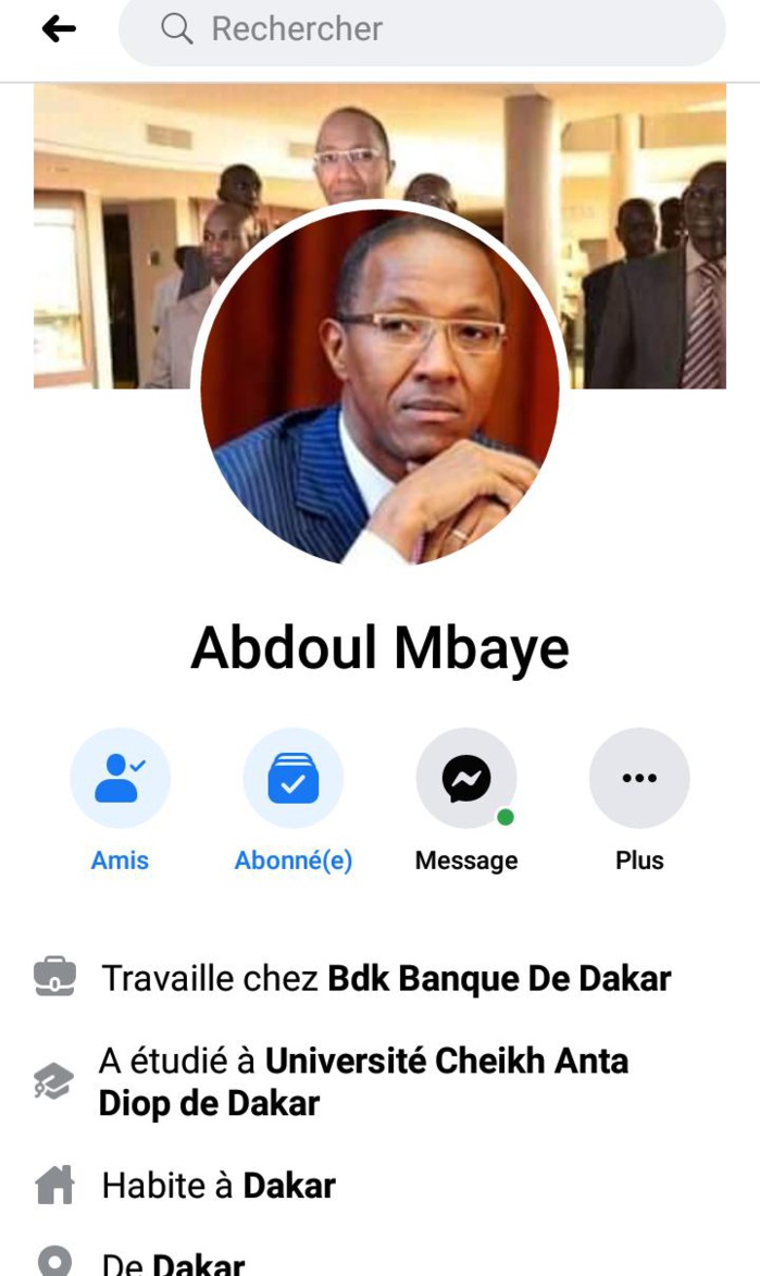 PHOTOS – Usurpation identité: Abdoul Mbaye coince un arnaqueur sur Facebook