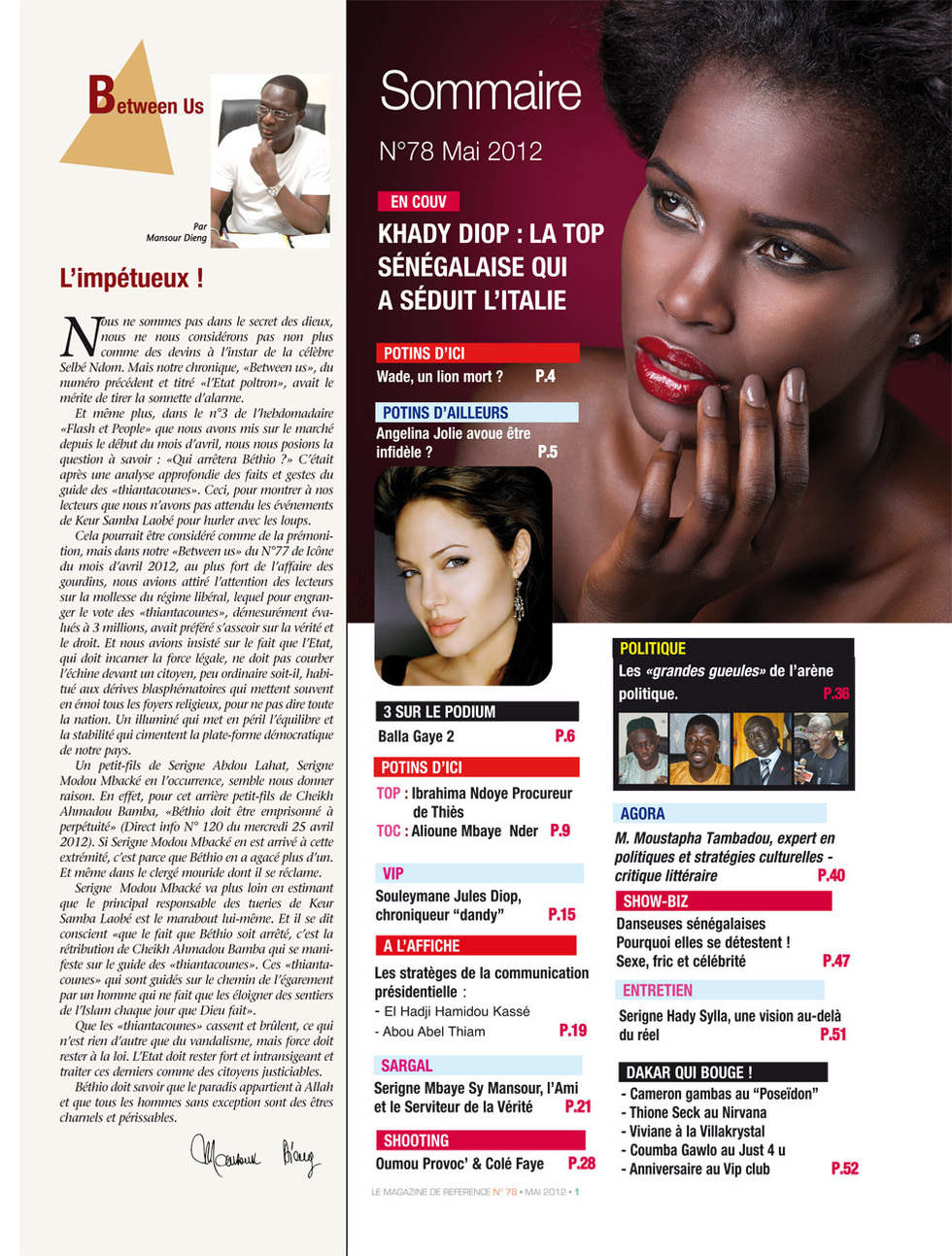 Voici la couverture de FLASH PEOPLE ET ICONE MAGAZINE