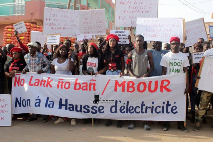 Marche contre la hausse du prix de l’électricité: Diourbel, Mbour, Kaffrine et Kolda ont battu le macadam