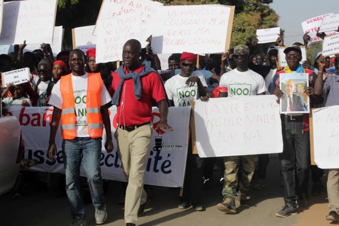Marche contre la hausse du prix de l’électricité: Diourbel, Mbour, Kaffrine et Kolda ont battu le macadam