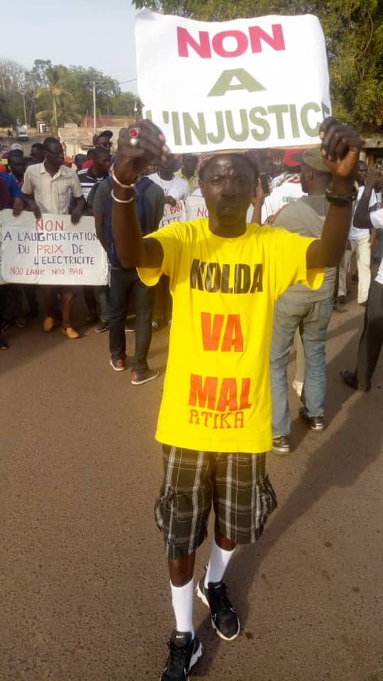 Marche contre la hausse du prix de l’électricité: Diourbel, Mbour, Kaffrine et Kolda ont battu le macadam