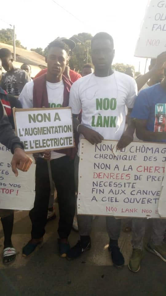 Marche contre la hausse du prix de l’électricité: Diourbel, Mbour, Kaffrine et Kolda ont battu le macadam