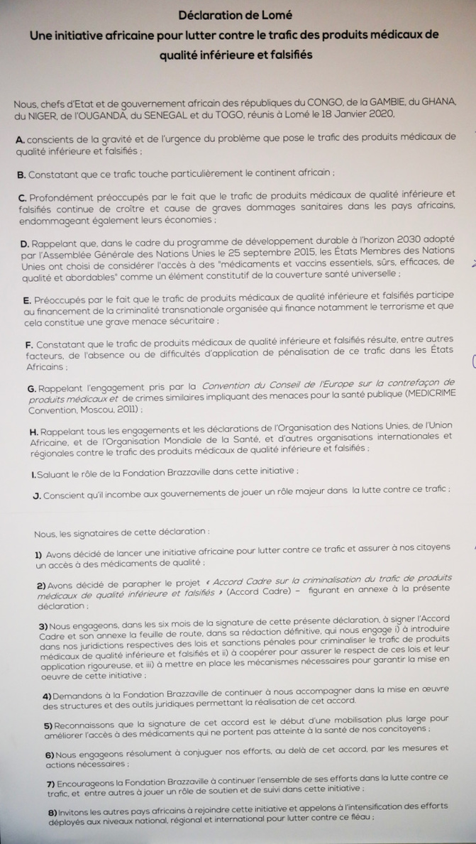 Macky sall au Sommet de la lutte contre les faux médicaments Macky sall au Sommet de la lutte contre les faux médicaments