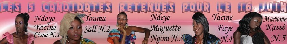 La photo officielle des cinq filles qualifiées pour le prochain casting de l’élection mannequin de l’année!!!