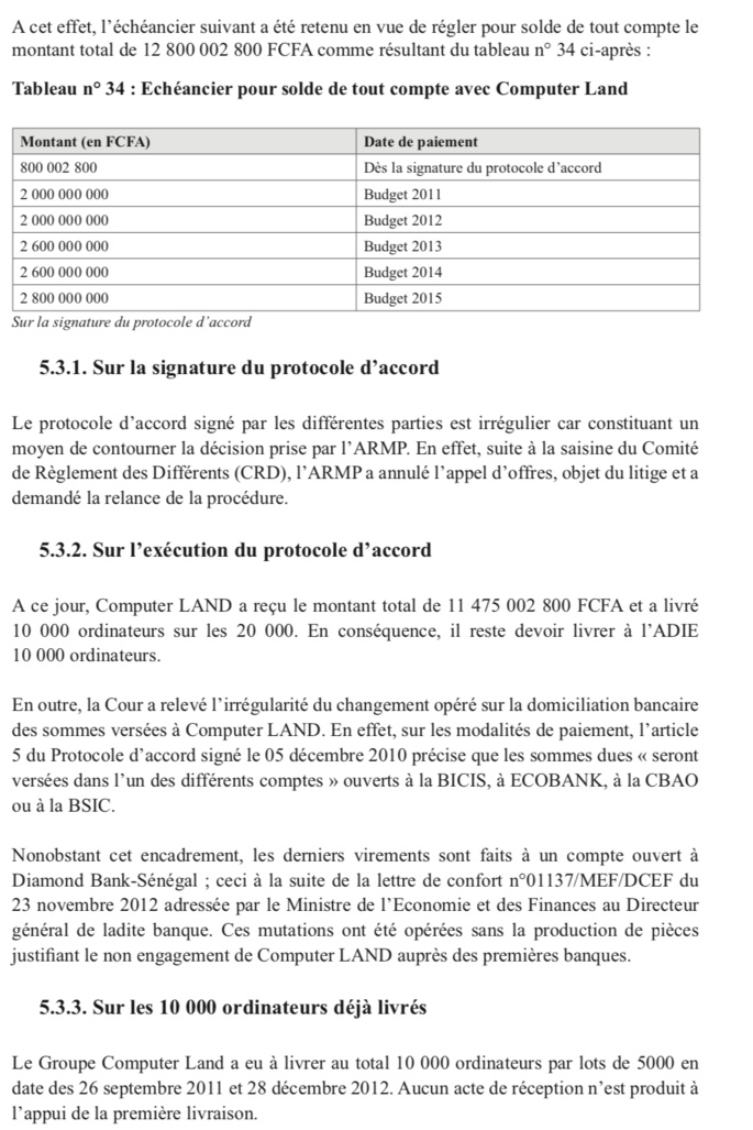 Marché de près de 100 000 ordinateurs : l’Adie octroie un gré à gré de plus de 12 milliards à Thiam Computer Land qui ne livre pas tous les...