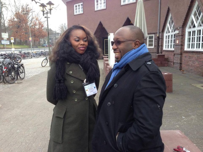 Astou Winnie Bèye en compagnie de Zator Mbaye de l'AFP