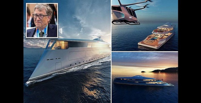 Bill Gates s’offre un super yacht futuriste à 645 millions de dollars (photos)