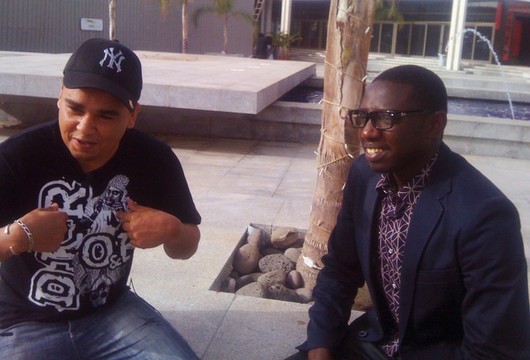 Philip Monteiro et Bamba Style en plein tournage