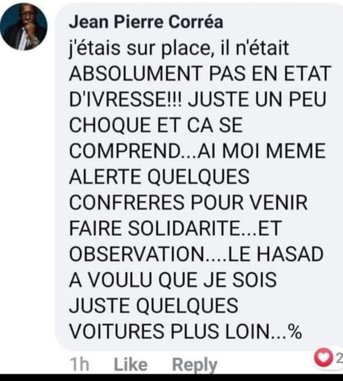 "Pape Alé Niang n'était pas ivre !"
